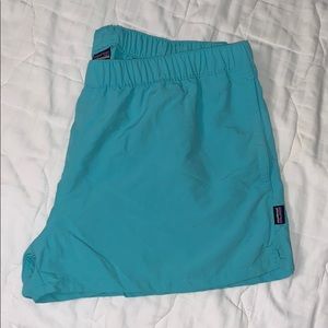 Patagonia Barely Baggies Howling Turquoise NWOT